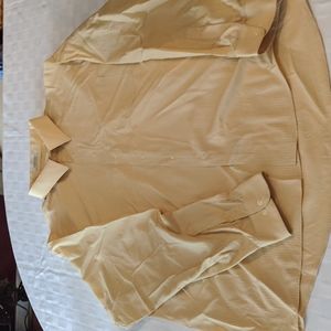 Van Heusen Satin Stripe Yellow Dress Shirt 18 36/37